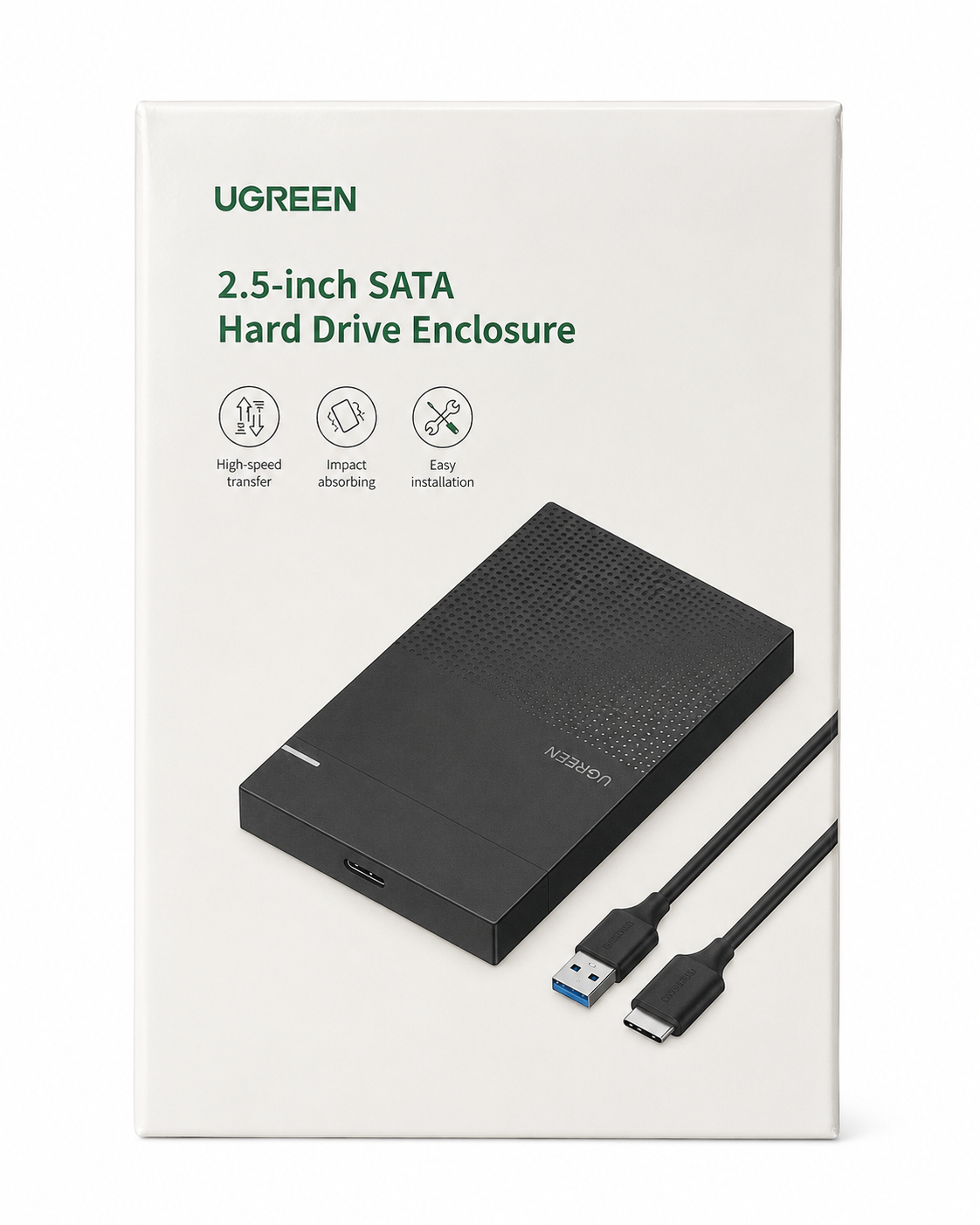 Boîtier externe UGREEN pour disque dur SATA 2,5" USB 3.0